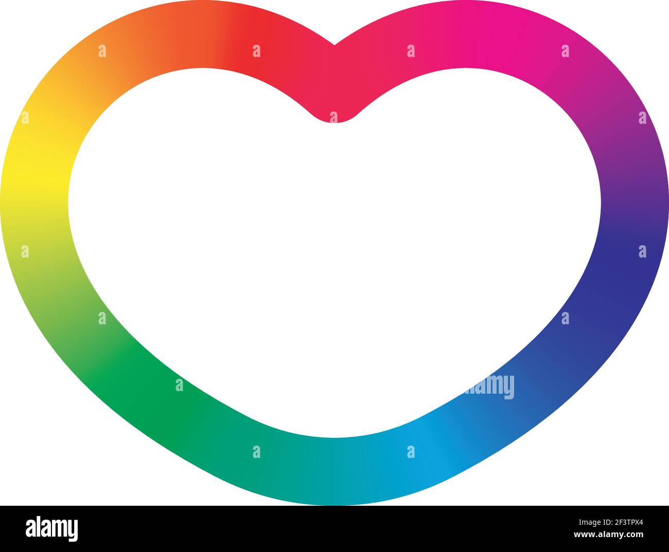 Rainbow color gradient heart Cut Out Stock Images & Pictures - Alamy