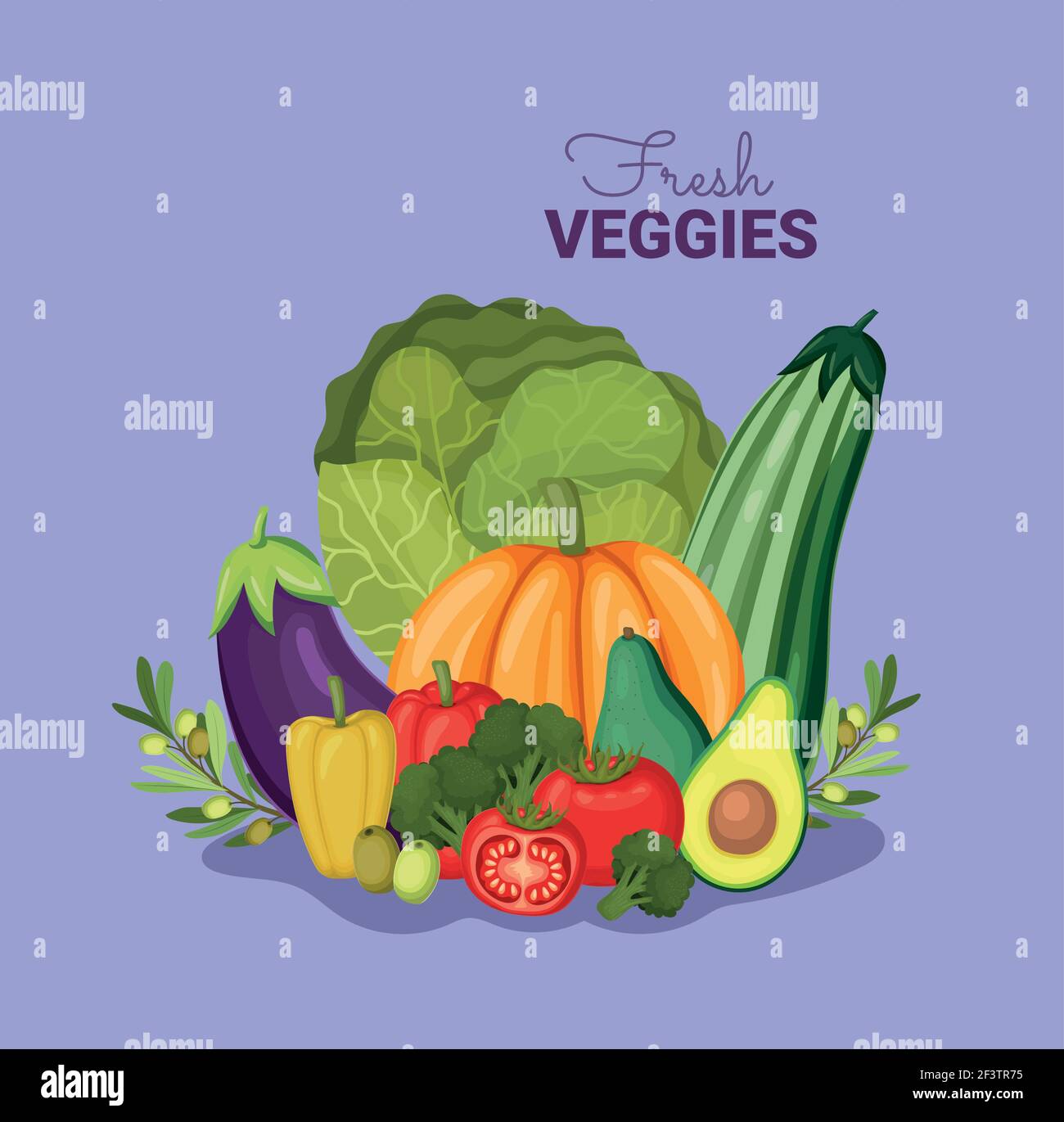 fresh veggies poster Stock Vector Image & Art - Alamy