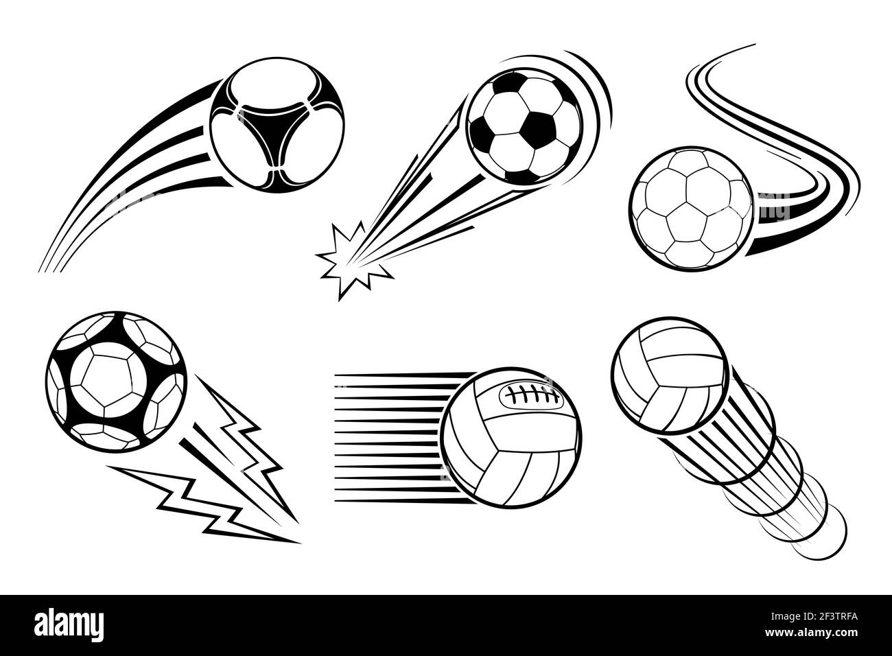 Soccer and football balls for labels and emblems. Vector elements set. Football emblem, label ball soccer, sport football, game football, play footbal Stock Vector