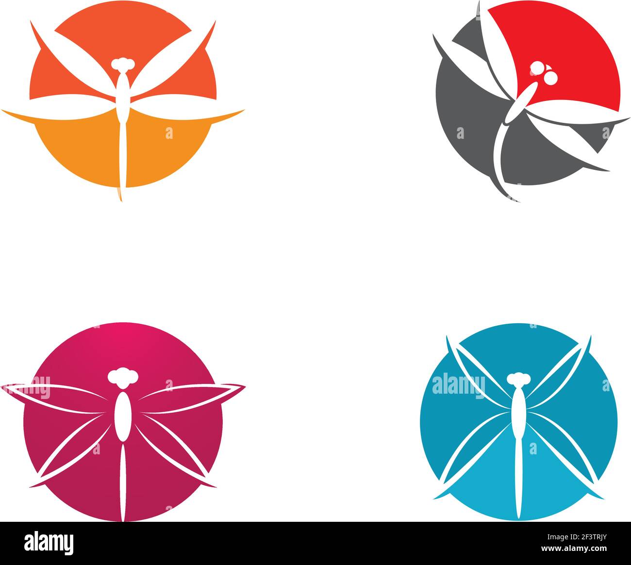 Dragonfly logo template vector icon illustration design Stock Vector