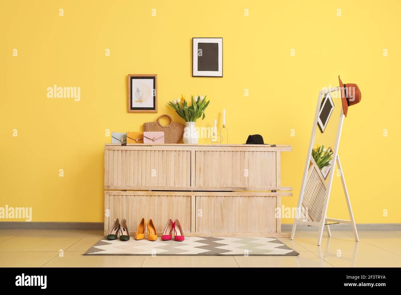 Stylish interior of modern hall Stock Photo - Alamy