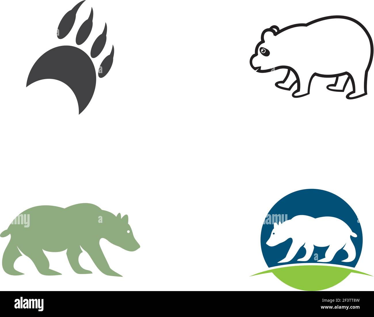 Panda logo template vector icon illustration design Stock Vector
