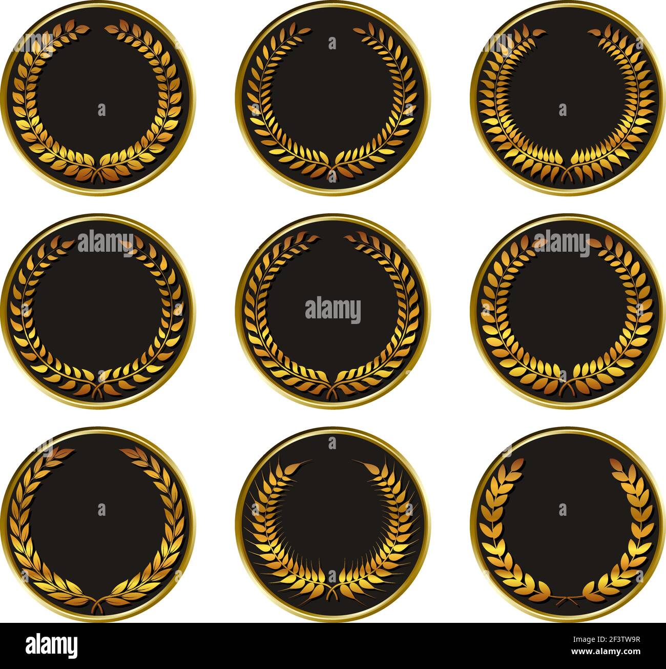 Vector black medal Stock Vector Image & Art - Alamy