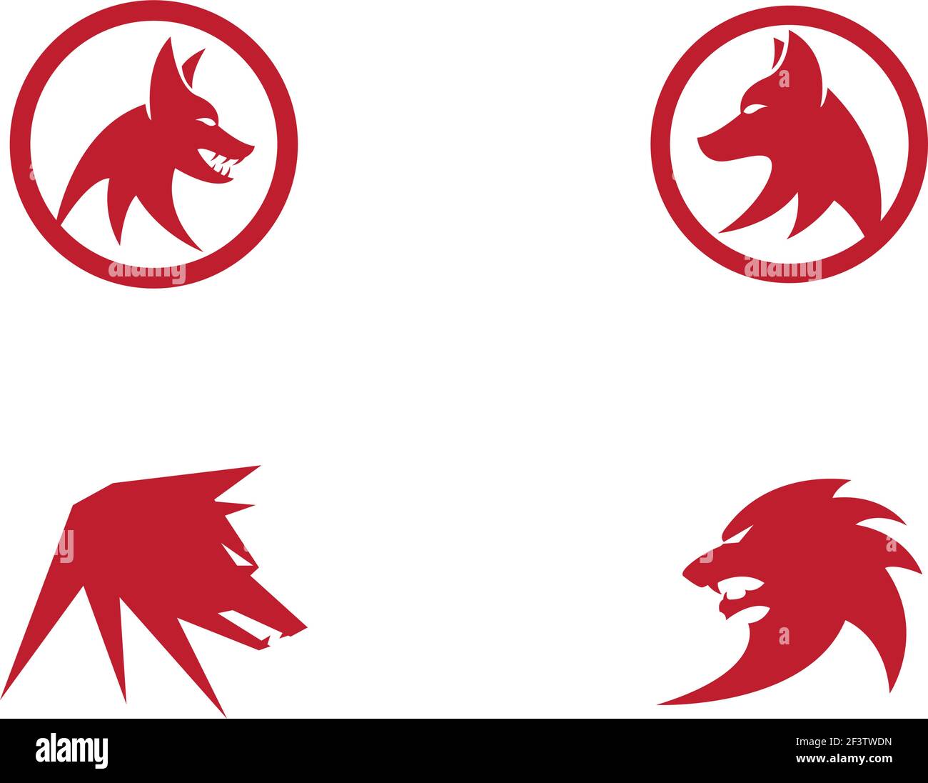 Wolf Logo Template vector icon illustration design Stock Vector