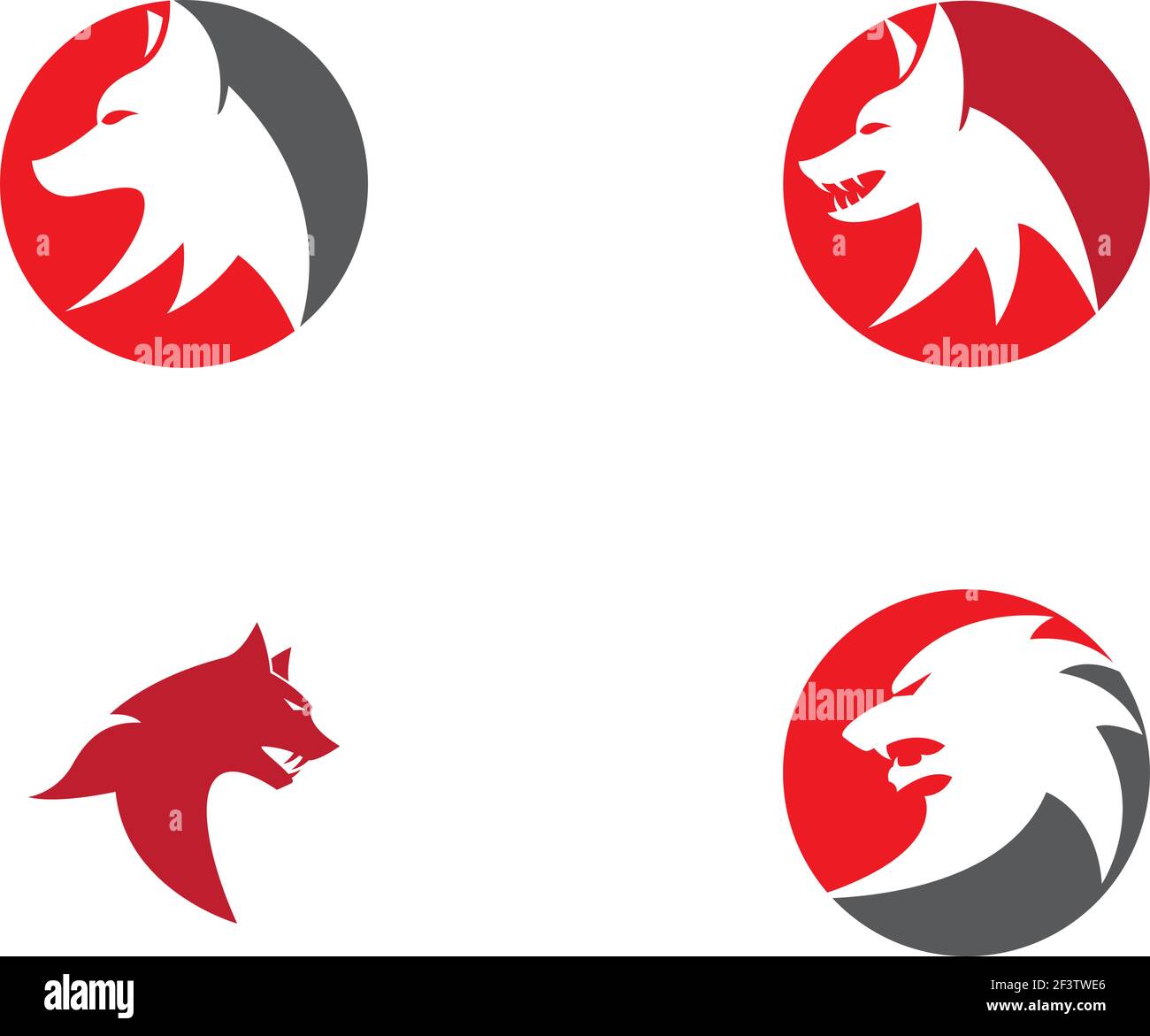 Wolf Logo Template vector icon illustration design Stock Vector Image ...