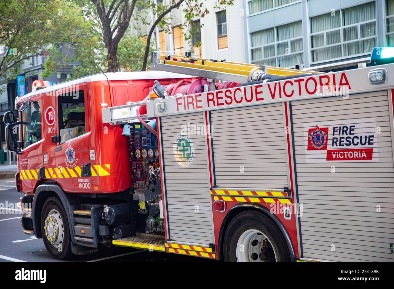Australian Fire brigade engine truck in Melbourne city centre,Victoria,Australia Stock Photo Alamy