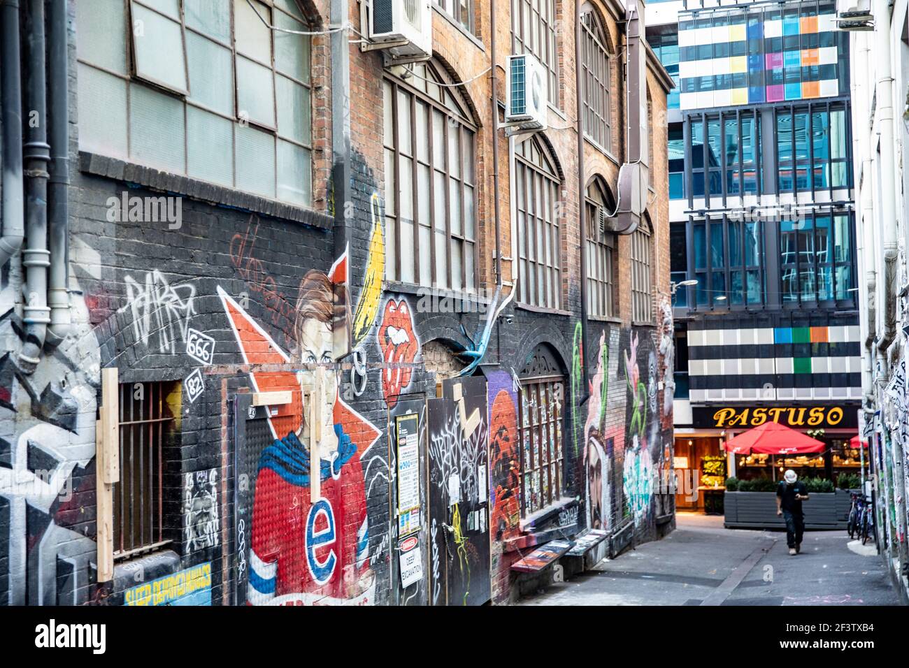 ACDC laneway with street art in Melbourne city centre,Victoria ...