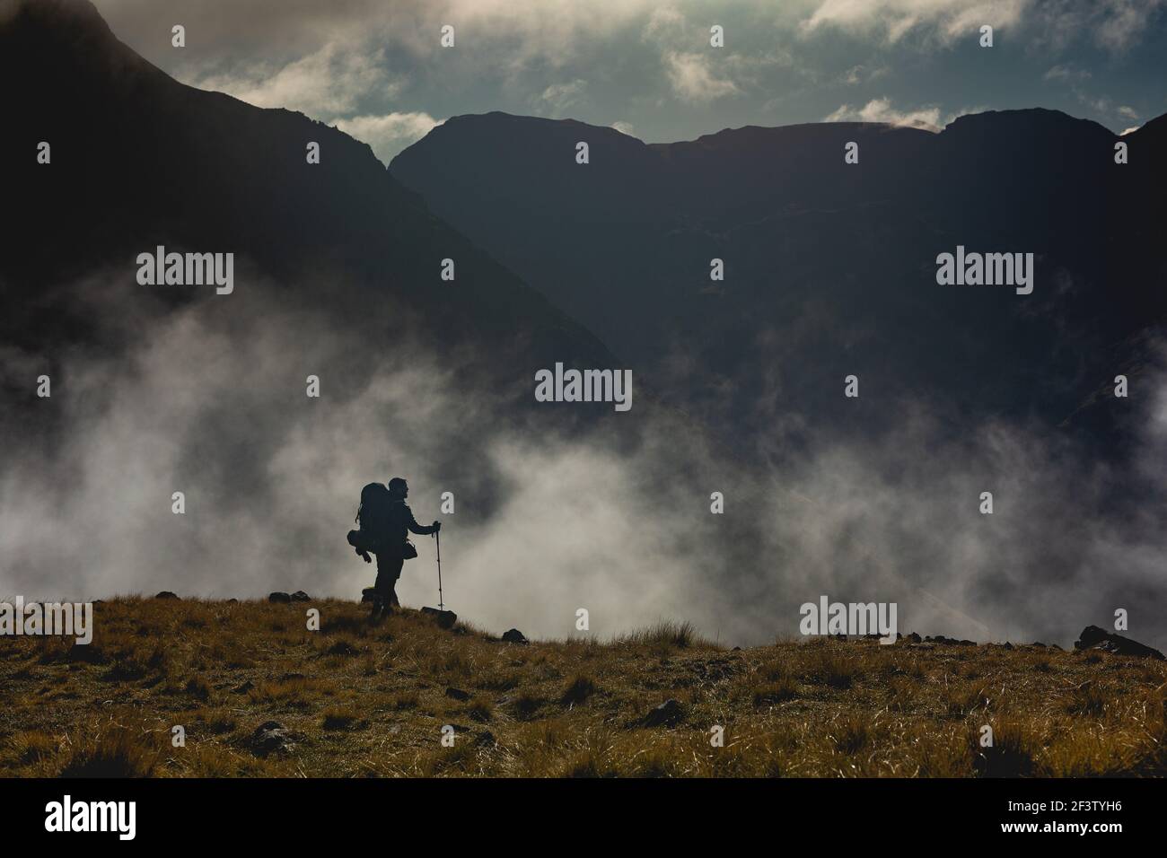 Lone walker in silhouette hi-res stock photography and images - Alamy