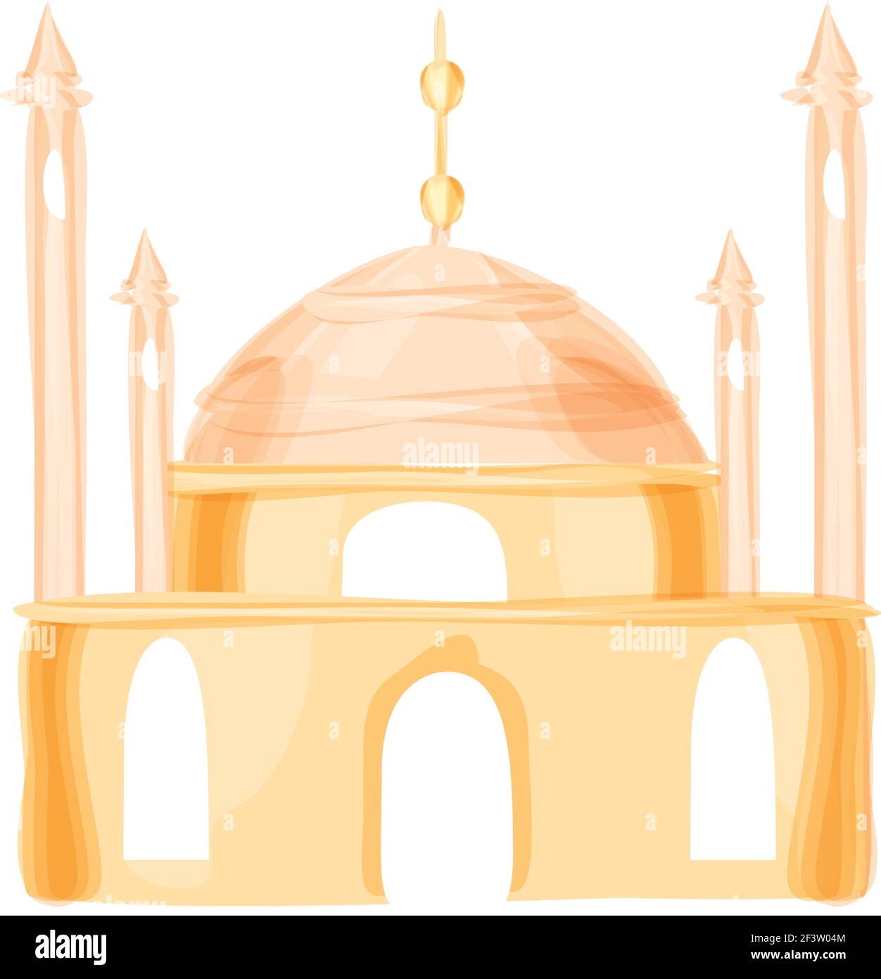 islamic building architecture drawing isolated Stock Vector
