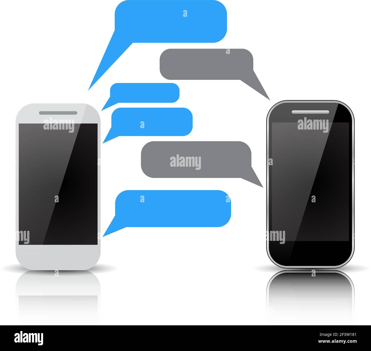 Two smartphones with blank Stock Vector