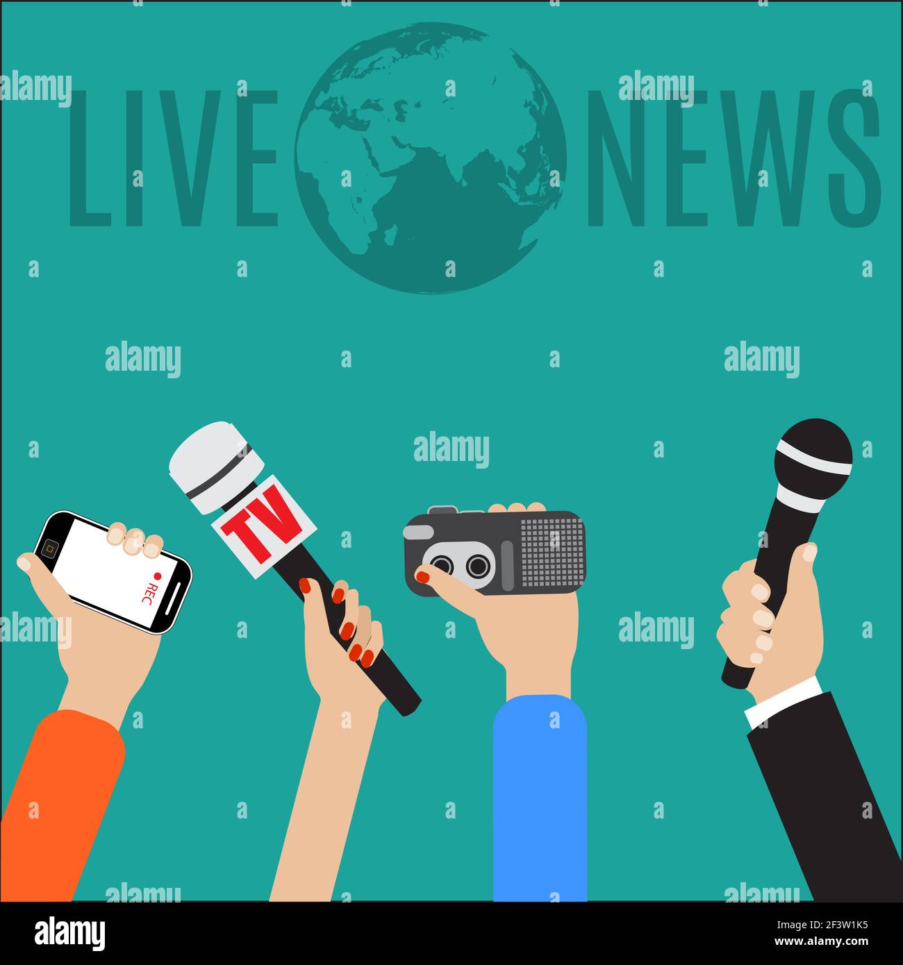 Journalism concept illustration in flat style Stock Vector Image & Art ...