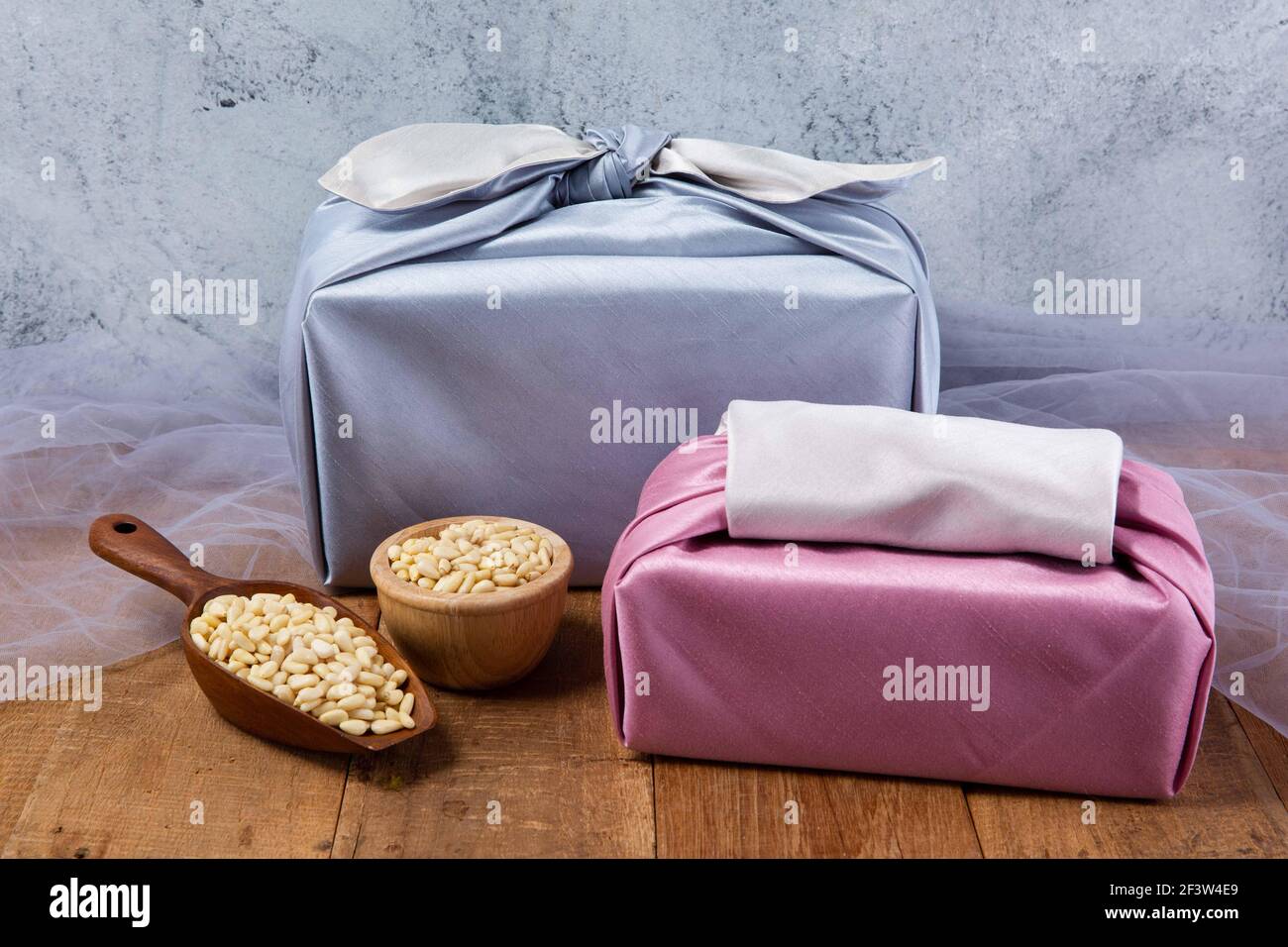 gift set including nuts for Korean first full moon of the lunar new year Stock Photo