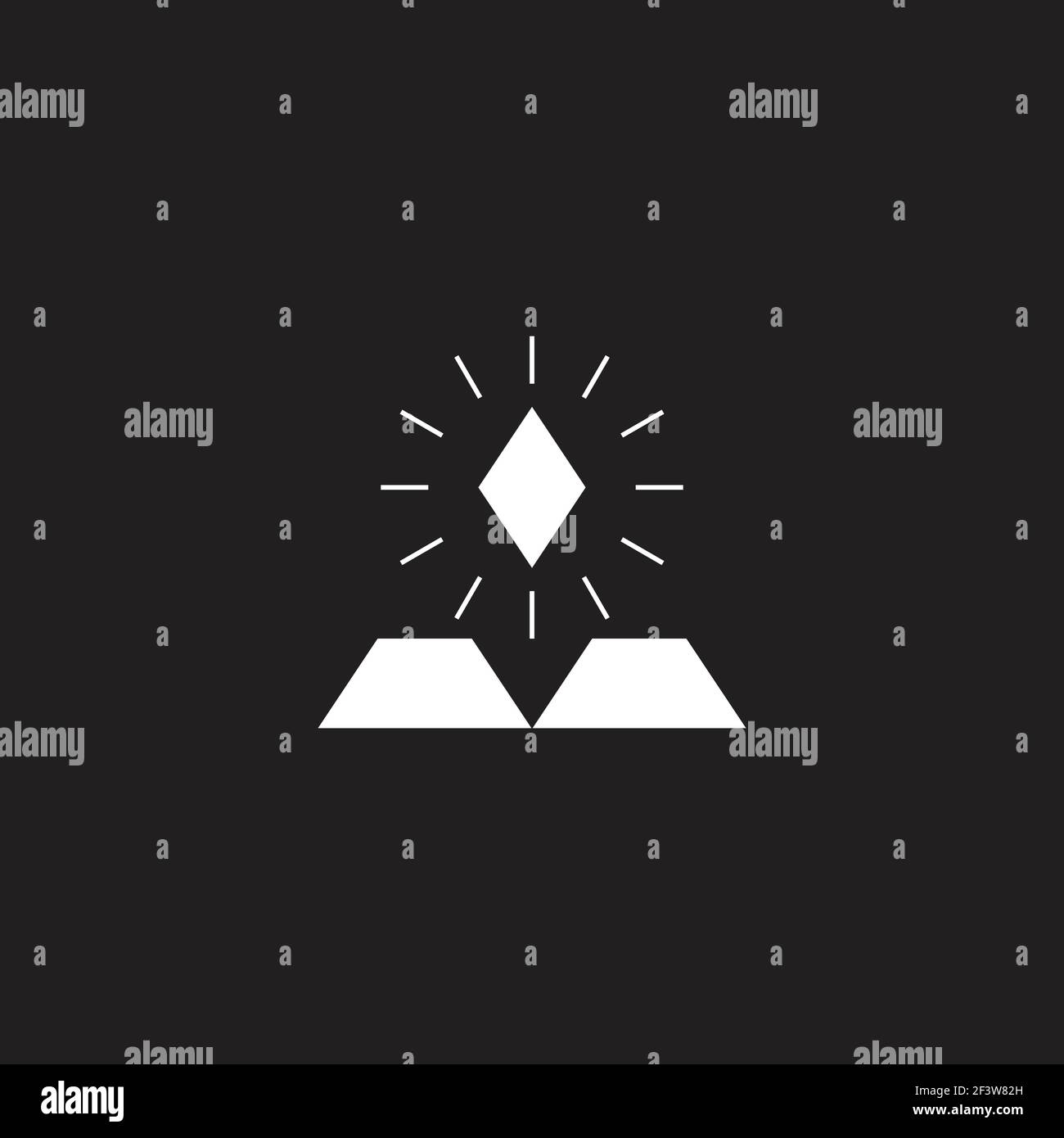 triangle shine diamond simple geometric flat logo vector Stock Vector