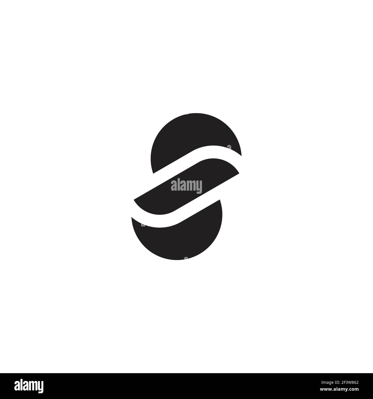 letter s linked abstract geometric design flat logo vector Stock Vector ...
