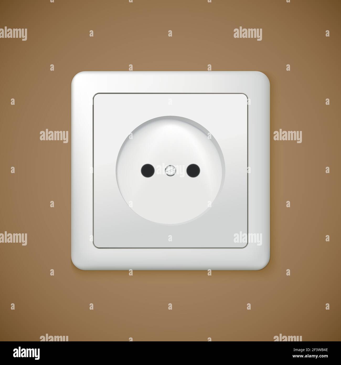 Closeup of electrical outlet. Stock Vector