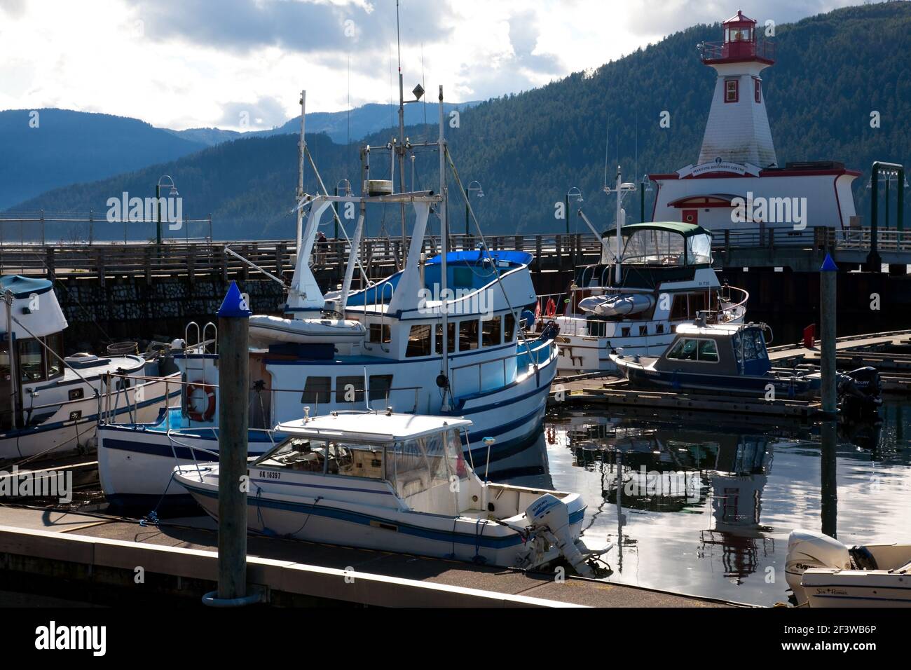 view of Port Alberni marina and Maritime Discovery Centre , Port