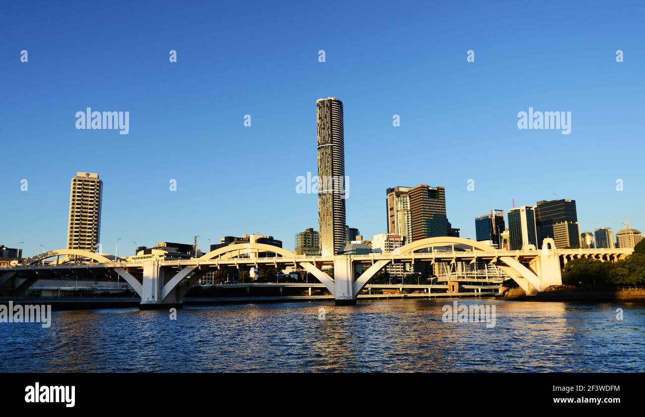 The Infinity Tower In Brisbane's Central Business District Stock Photo ...