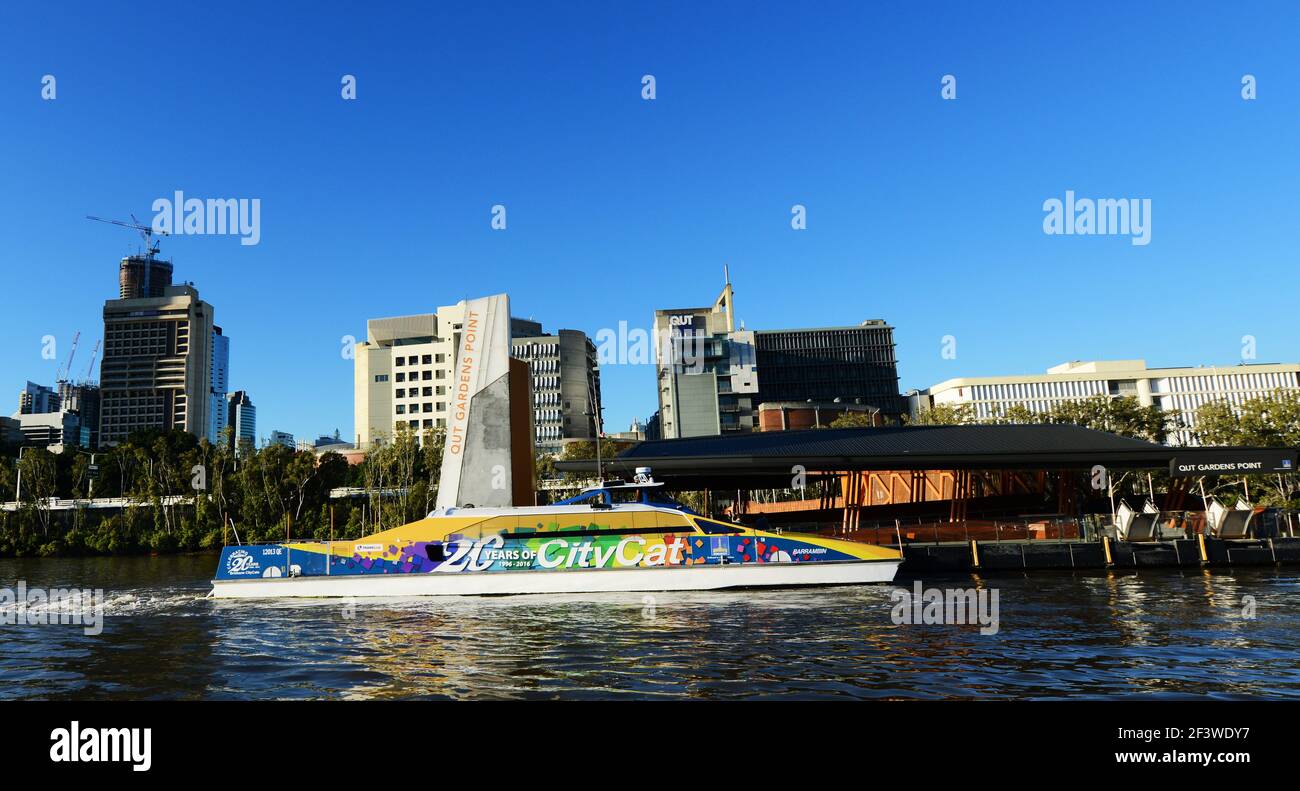 The CityCat river transport service in Brisbane, Australia. Stock Photo