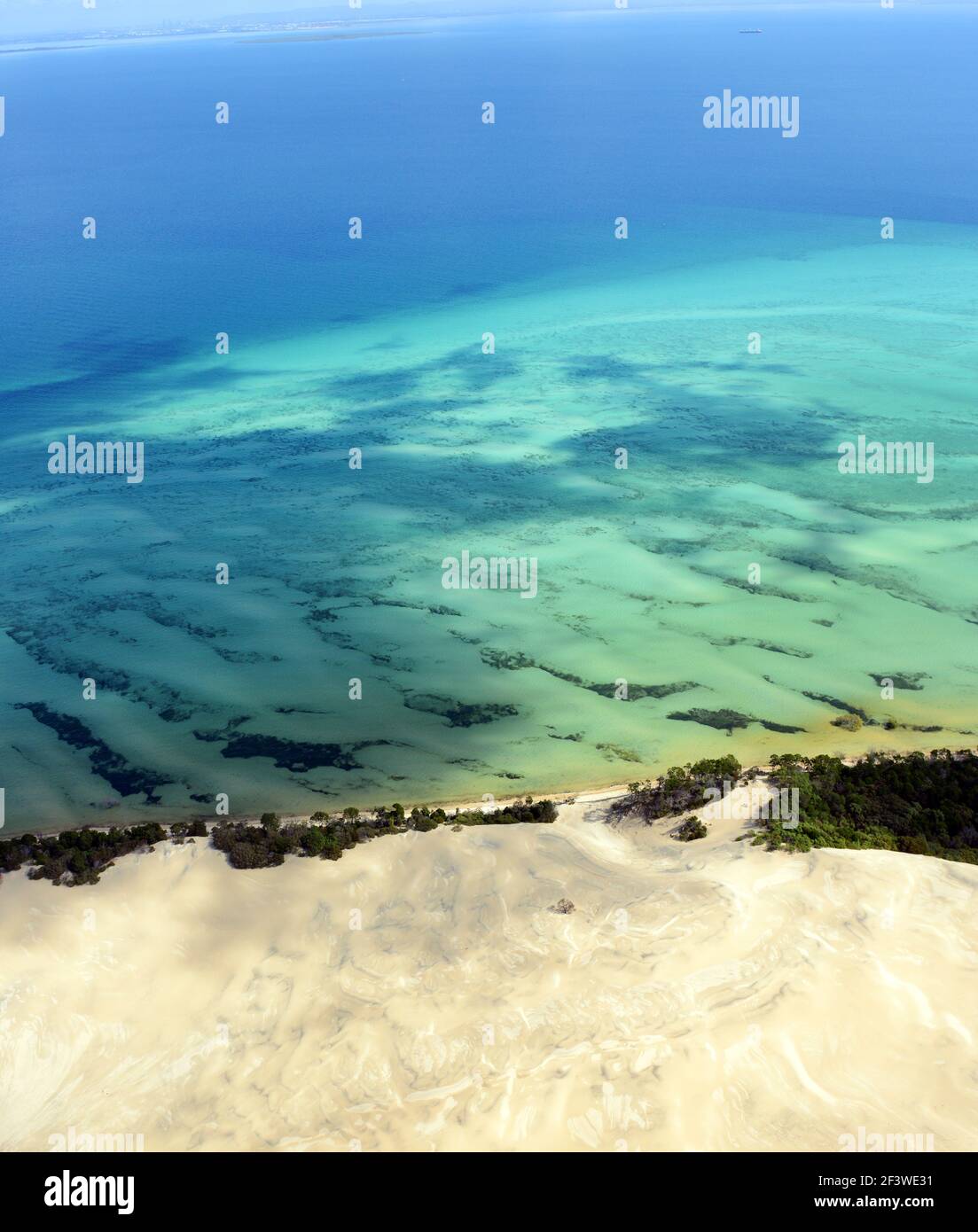 Aerial view of Moreton island in Queensland, Australia Stock Photo Alamy