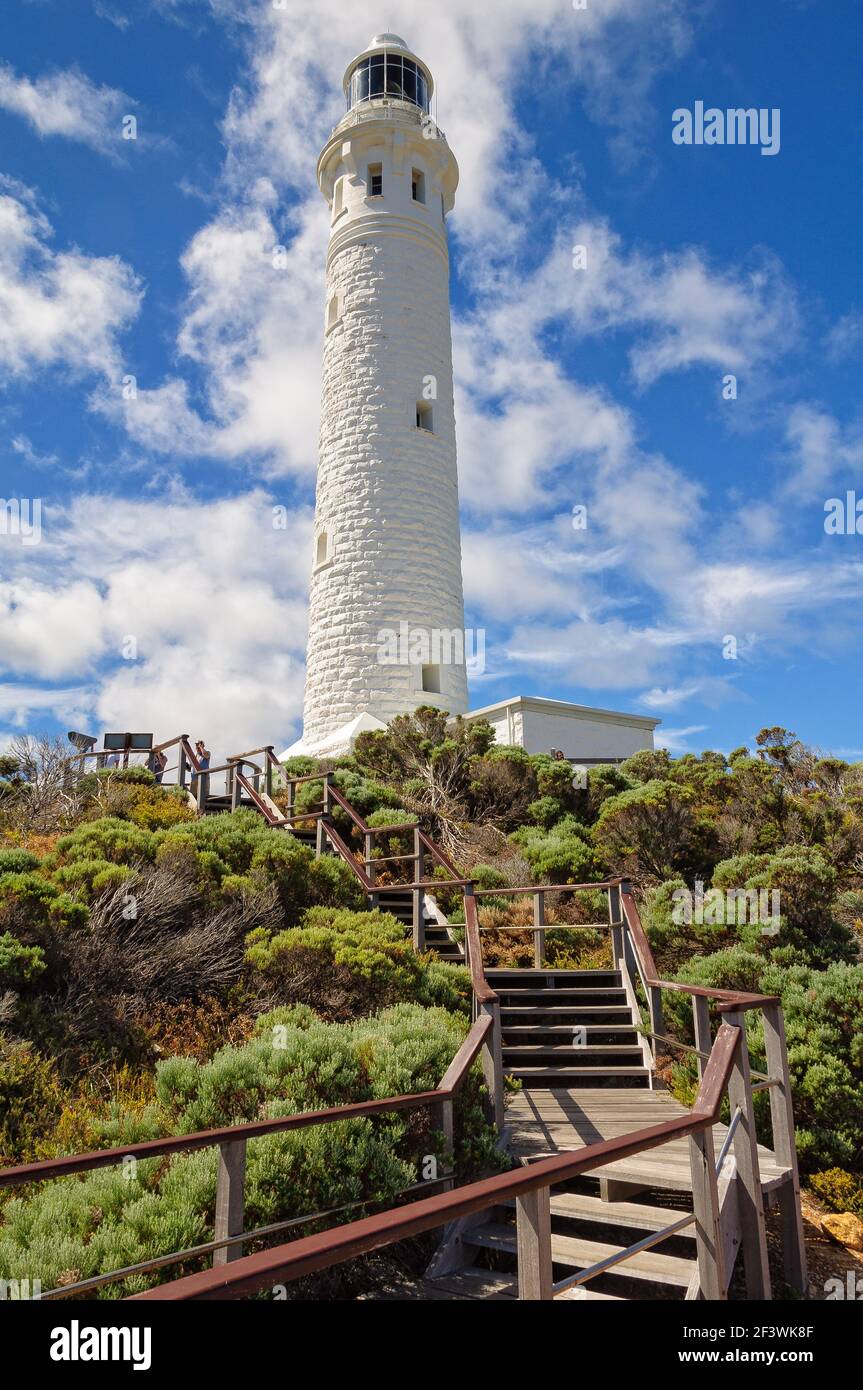 Cape Leeuwin Lighthouse is Australia's tallest mainland lighthouse. It is over 100 years old but still working - Augusta, WA, Australia Stock Photo