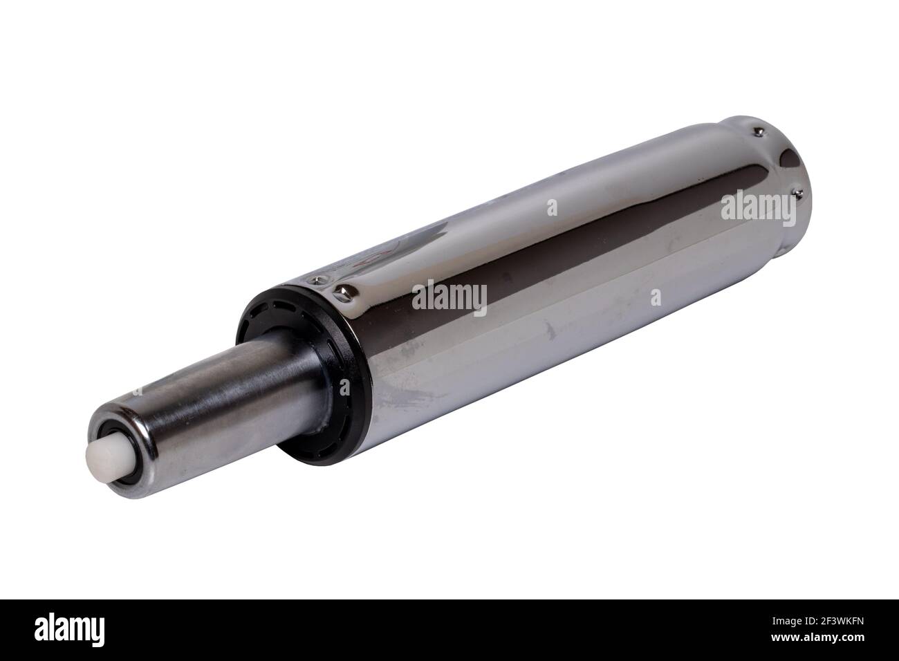 Components of an office chair. Closeup of a gas lift or gas pressure