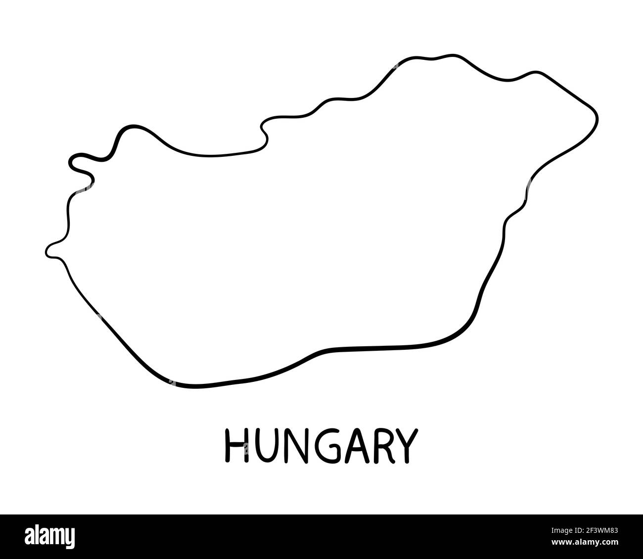 Hand Drawn Hungary Map Illustration Stock Photo Alamy   Hand Drawn Hungary Map Illustration 2F3WM83 