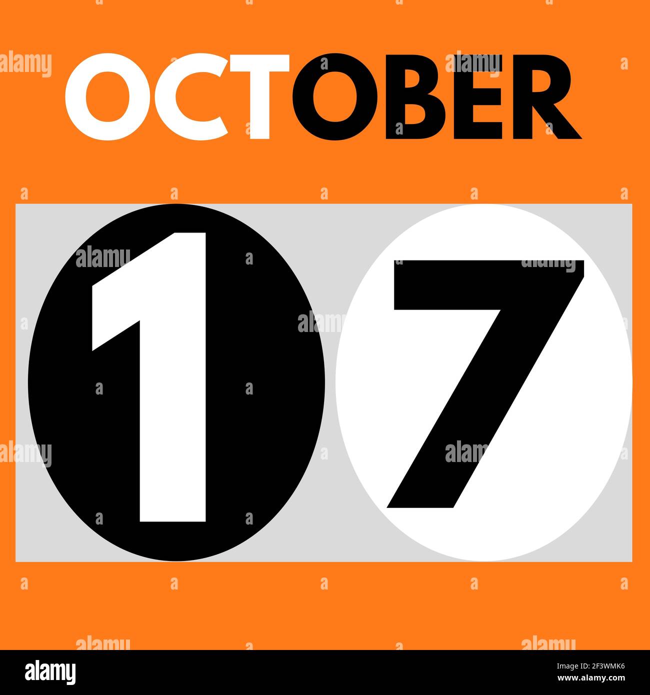 October 17 modern daily calendar icon date day month calendar for 
