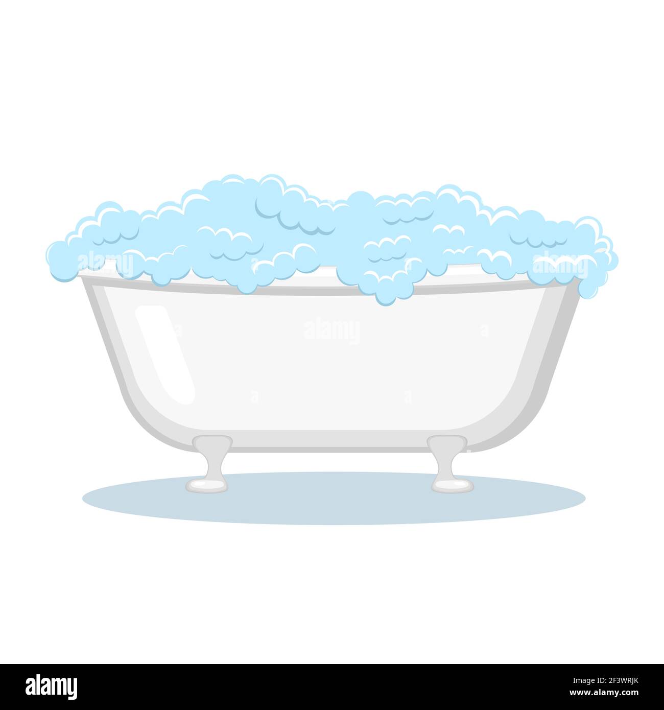 White claw foot bathtub with soap foam Stock Vector Image & Art Alamy