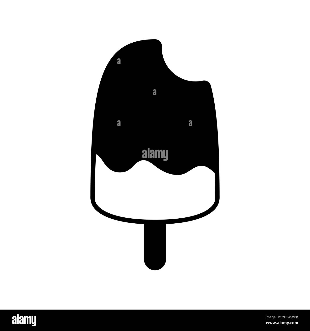 Ice cream icon on white isolated background. Vector illustration Stock ...