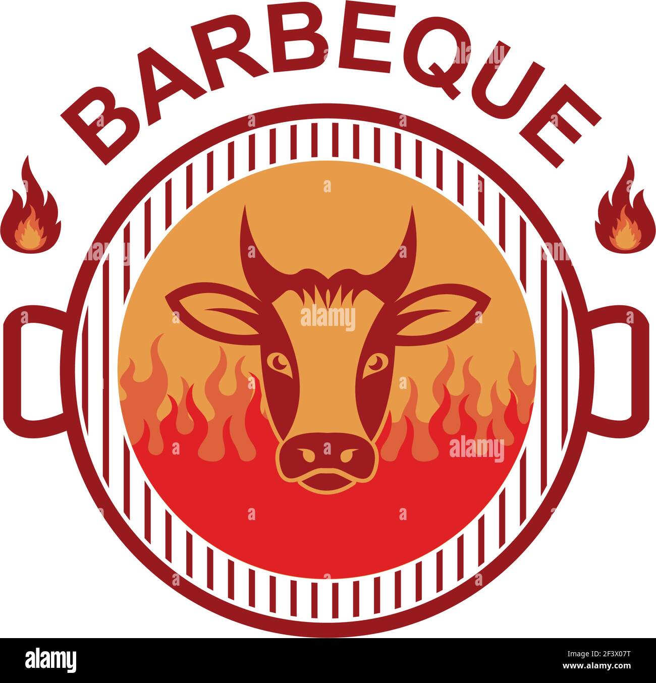 Backyard grill party retro illustration Stock Vector Images - Alamy