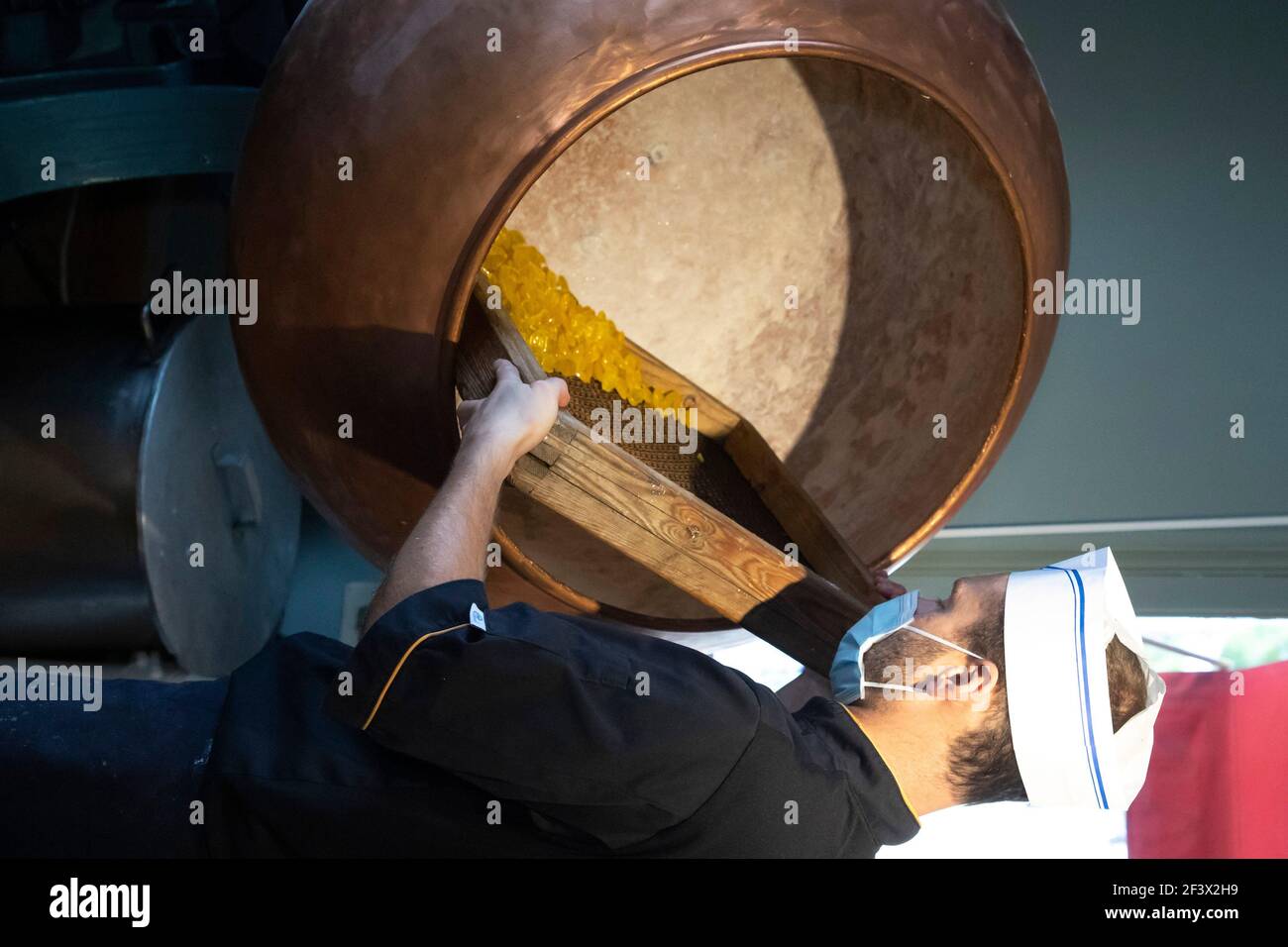 Confectionery, candy making at the candy store “Confiserie Florian” in