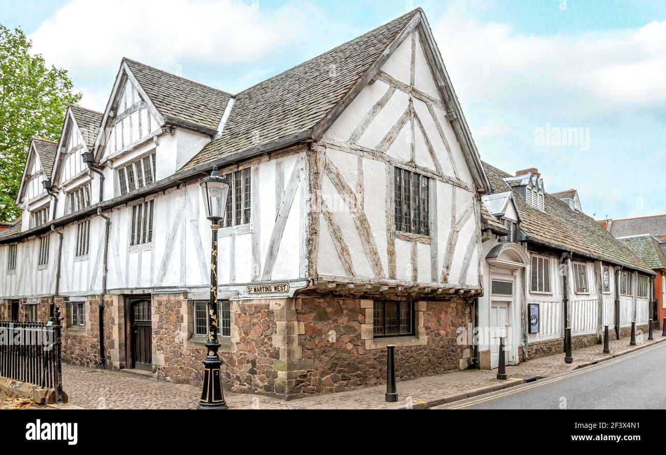 Leicester's Guildhall, Leicestershire, England, is a Grade I listed timber framed building Stock Photo