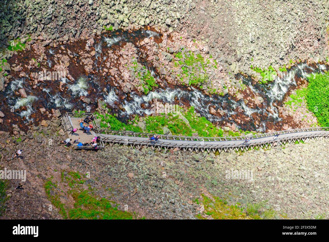 Aerial view group people hiking hi-res stock photography and images - Alamy