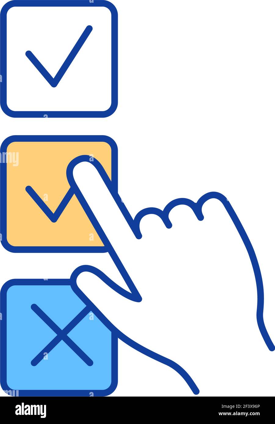 Voting RGB color icon Stock Vector