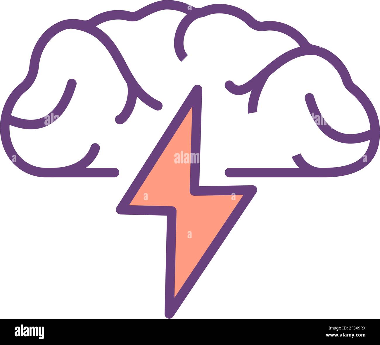 Brainstorming RGB color icon Stock Vector