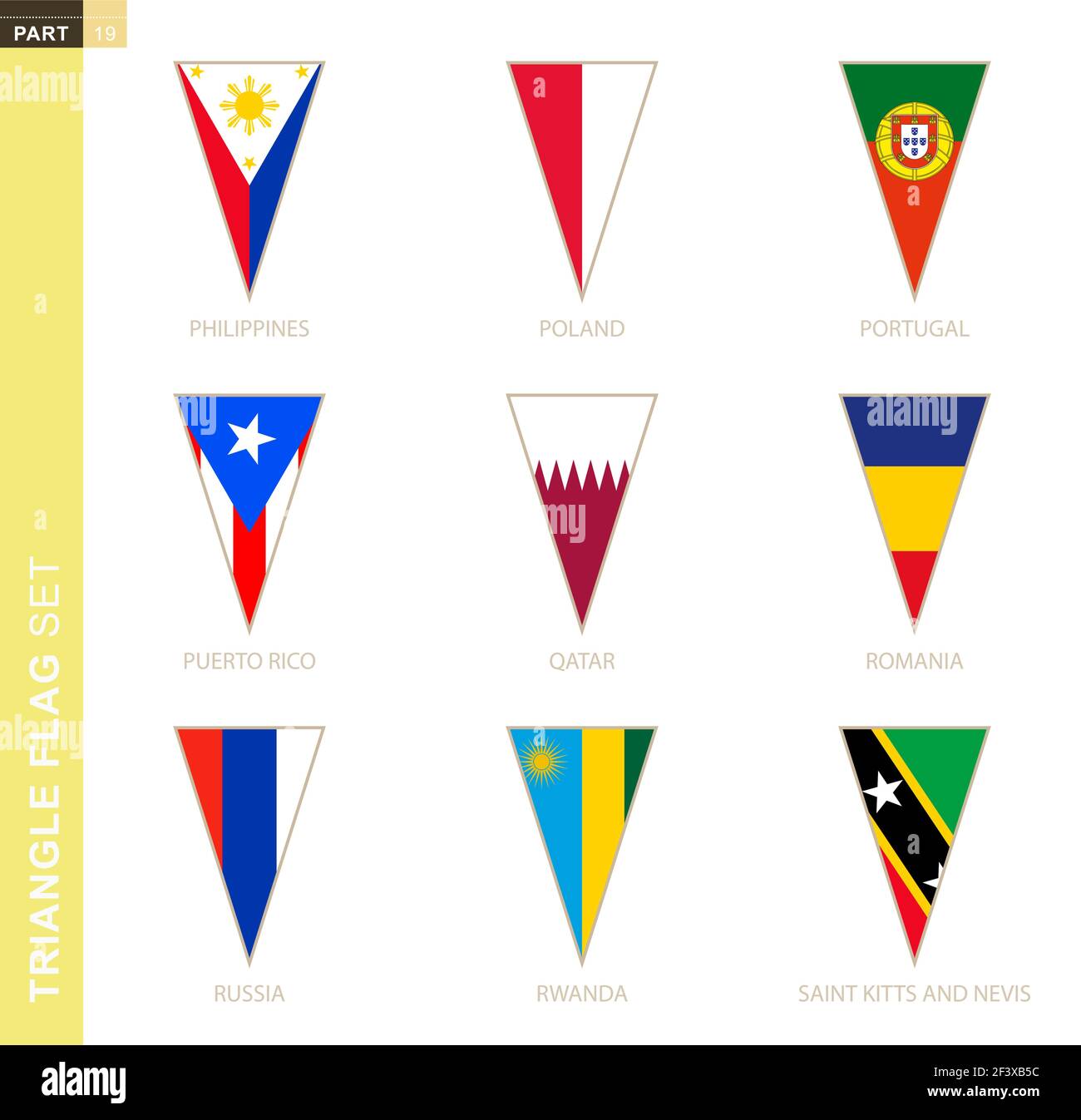 Which country has a triangular flag discount