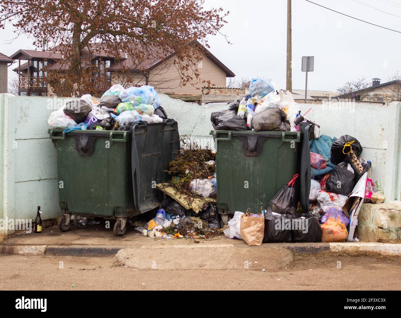 Big Dumpster Full of Garbage Stock Image - Image of garbage, full
