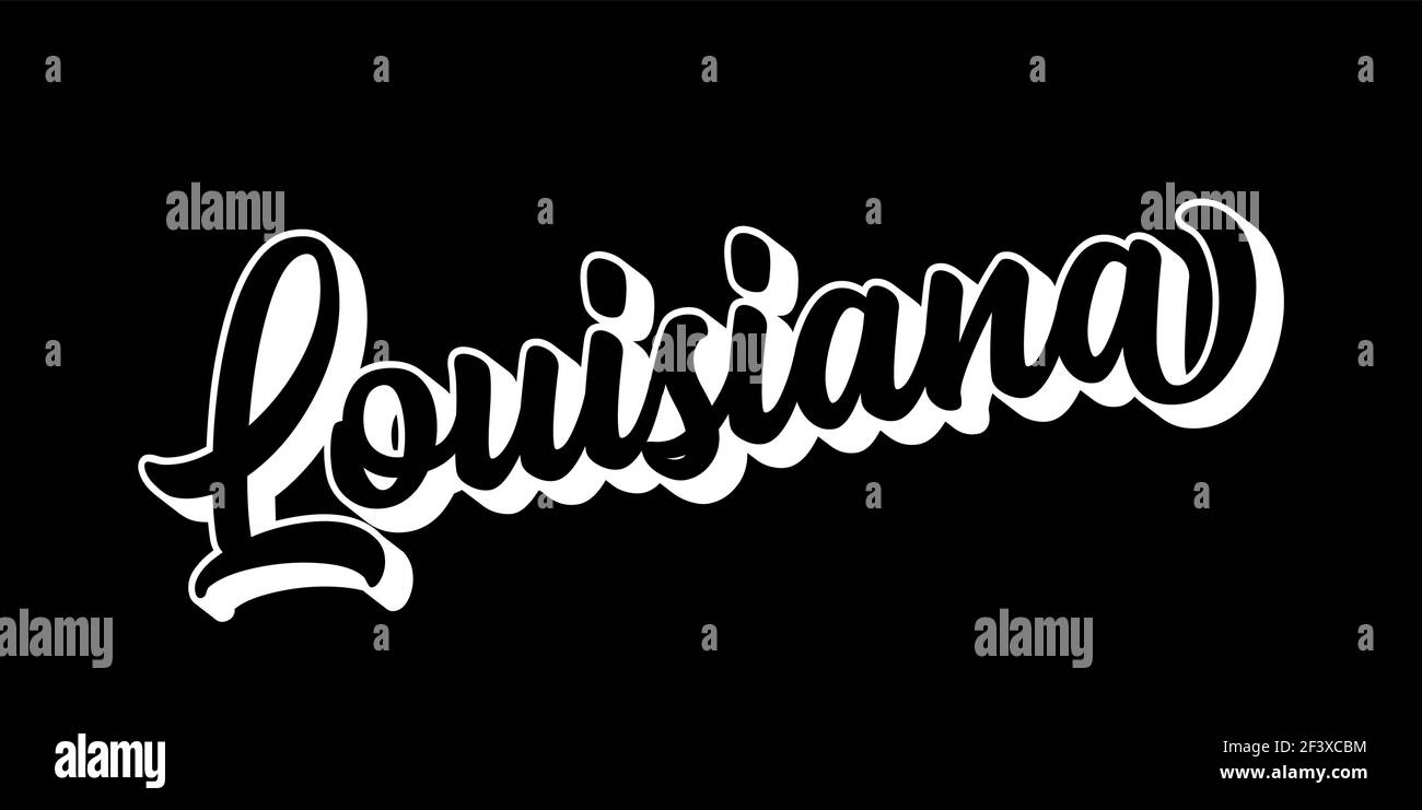 Map of louisiana state Black and White Stock Photos & Images - Alamy
