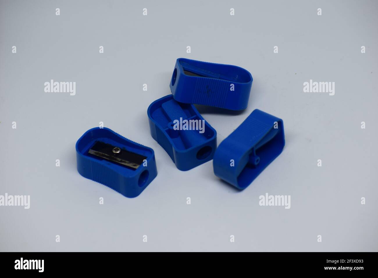 The plastic pencil sharpener on a white background Stock Photo Alamy