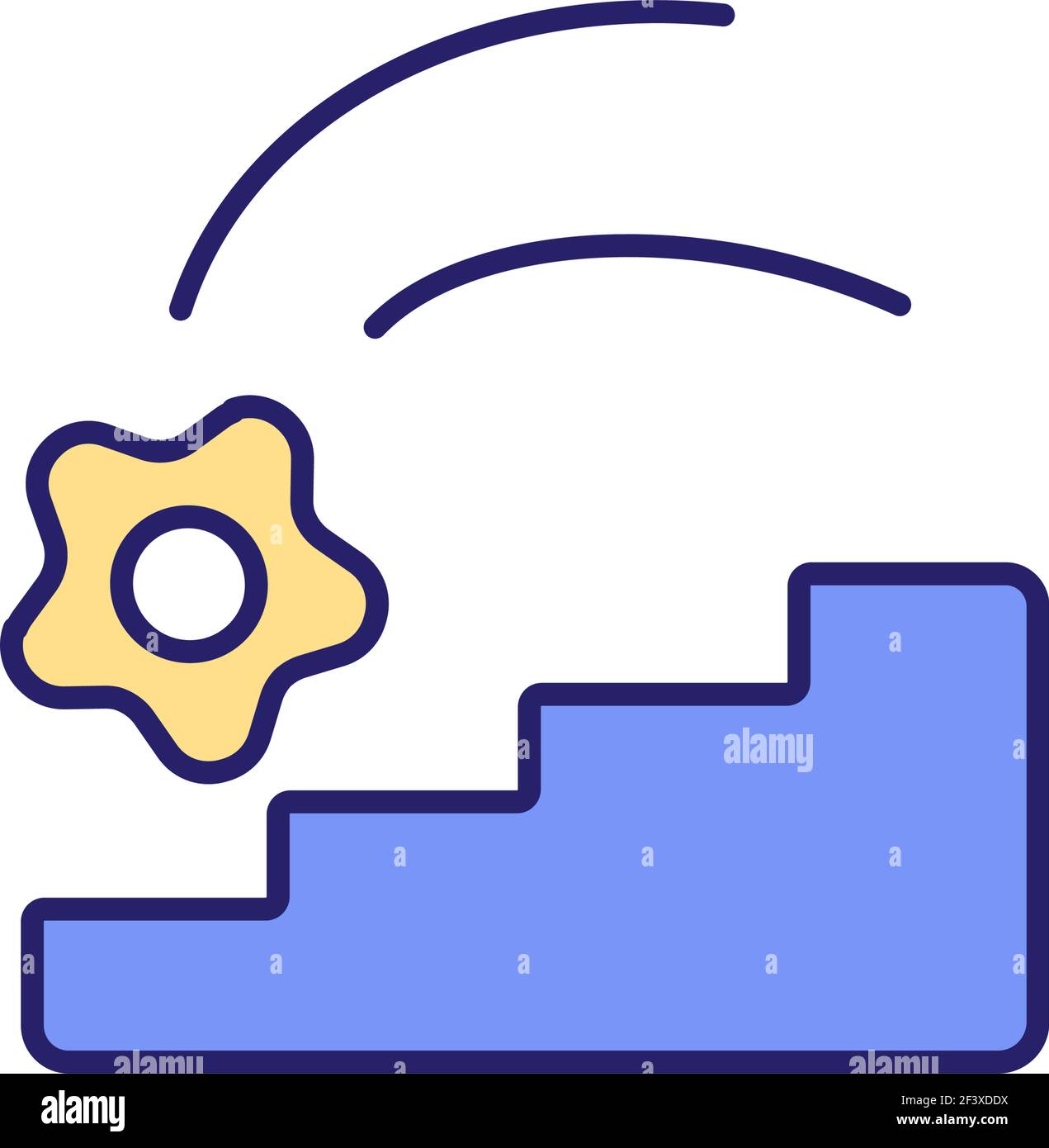 Negative motivation turning in positive motivation RGB color icon Stock Vector
