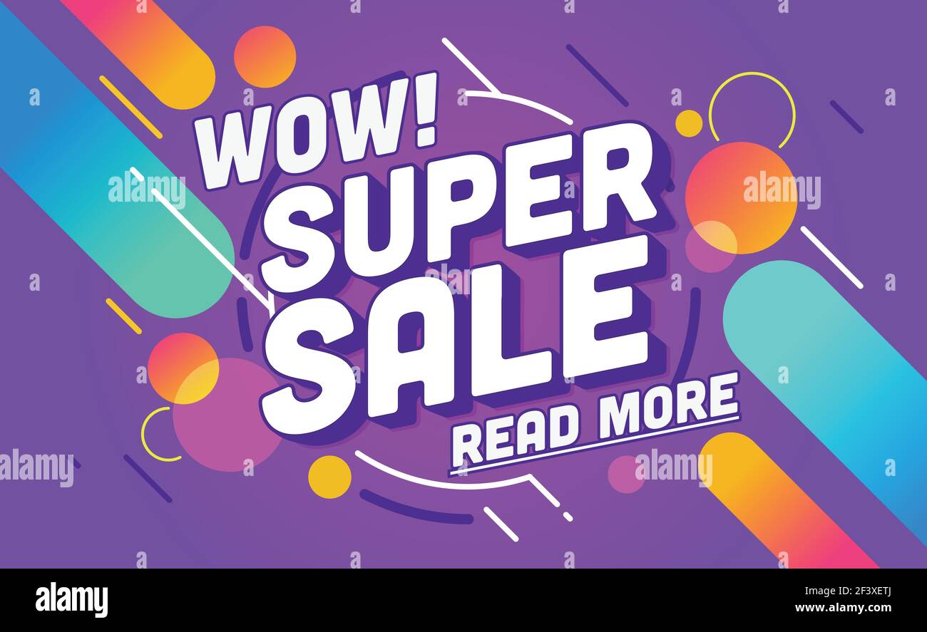 Sale banner template design. Super sale special discount poster. End of season special offer
