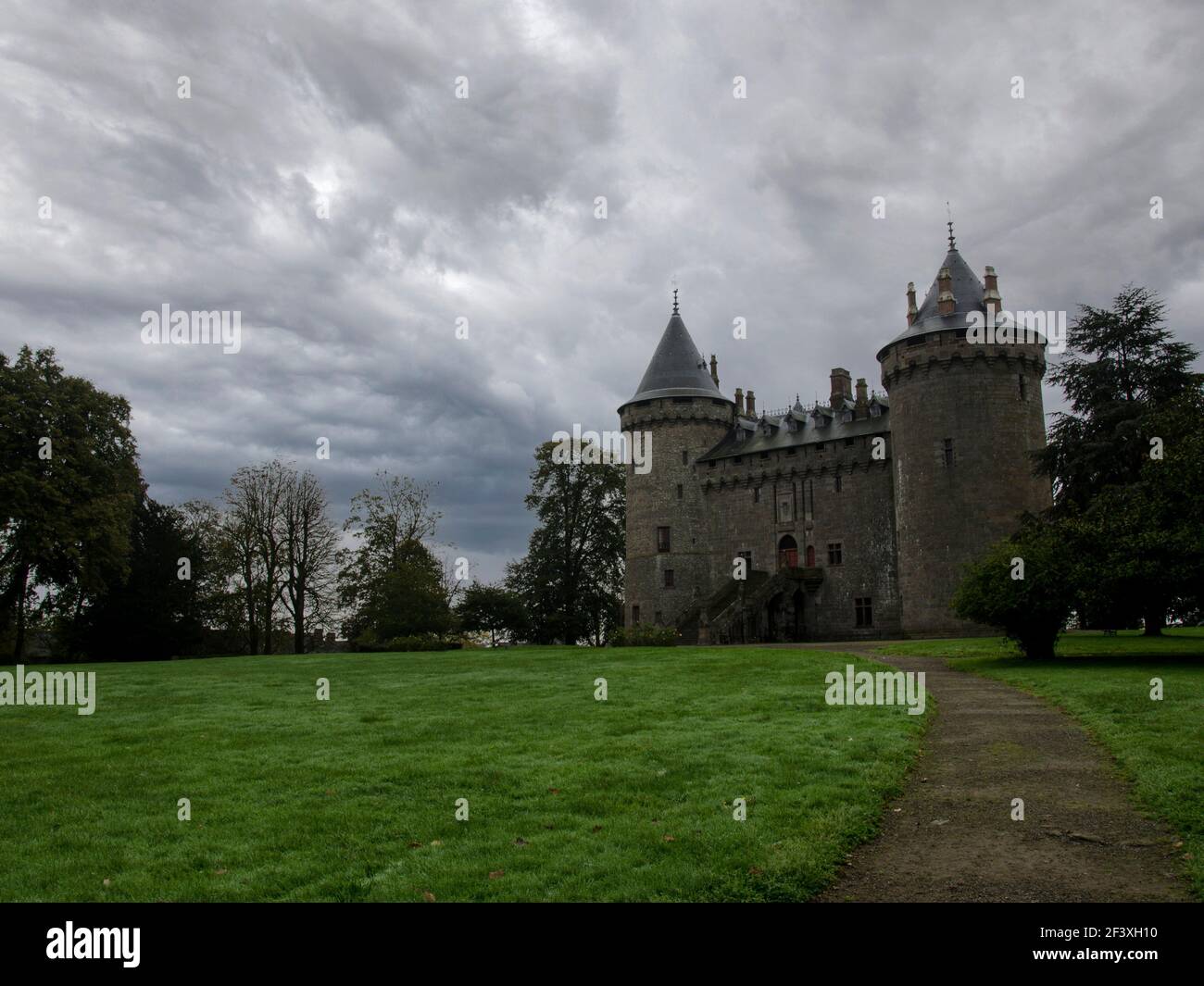 Combourg Castle in Brittany Chateaubriand Stock Photo