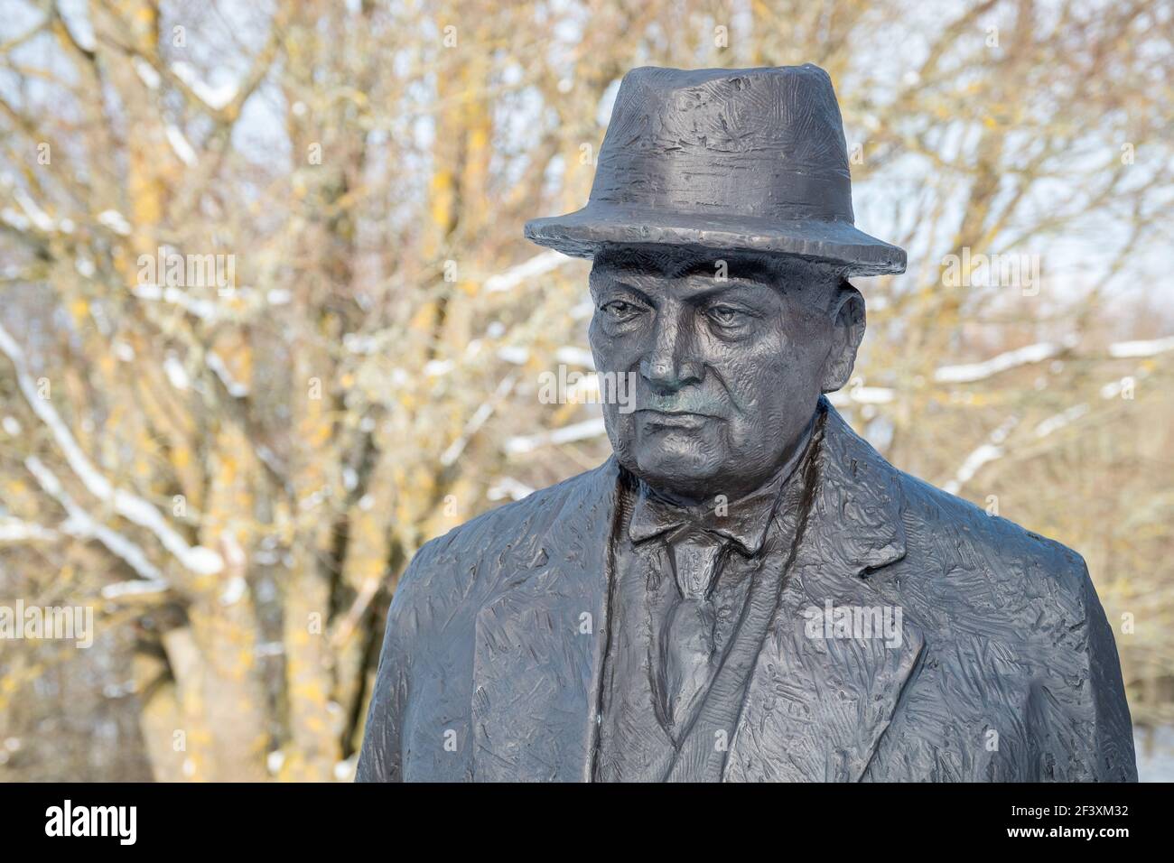 Bronze statue of Konstantin Päts, the first President of Estonia (1938 ...