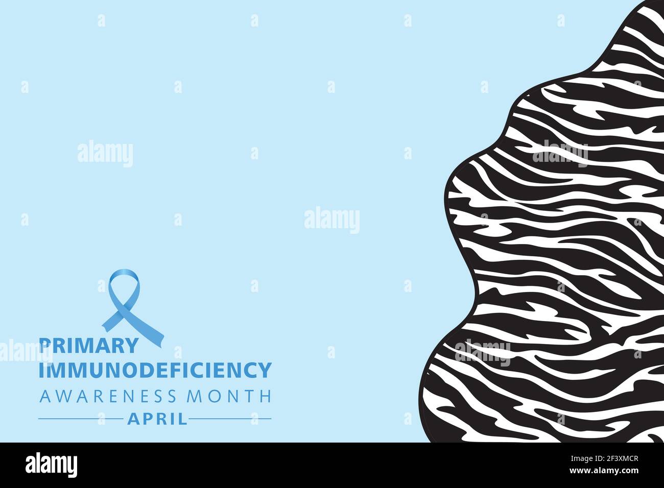 Vector Illustration of Primary Immunodeficiency Awareness month observed in April Stock Vector