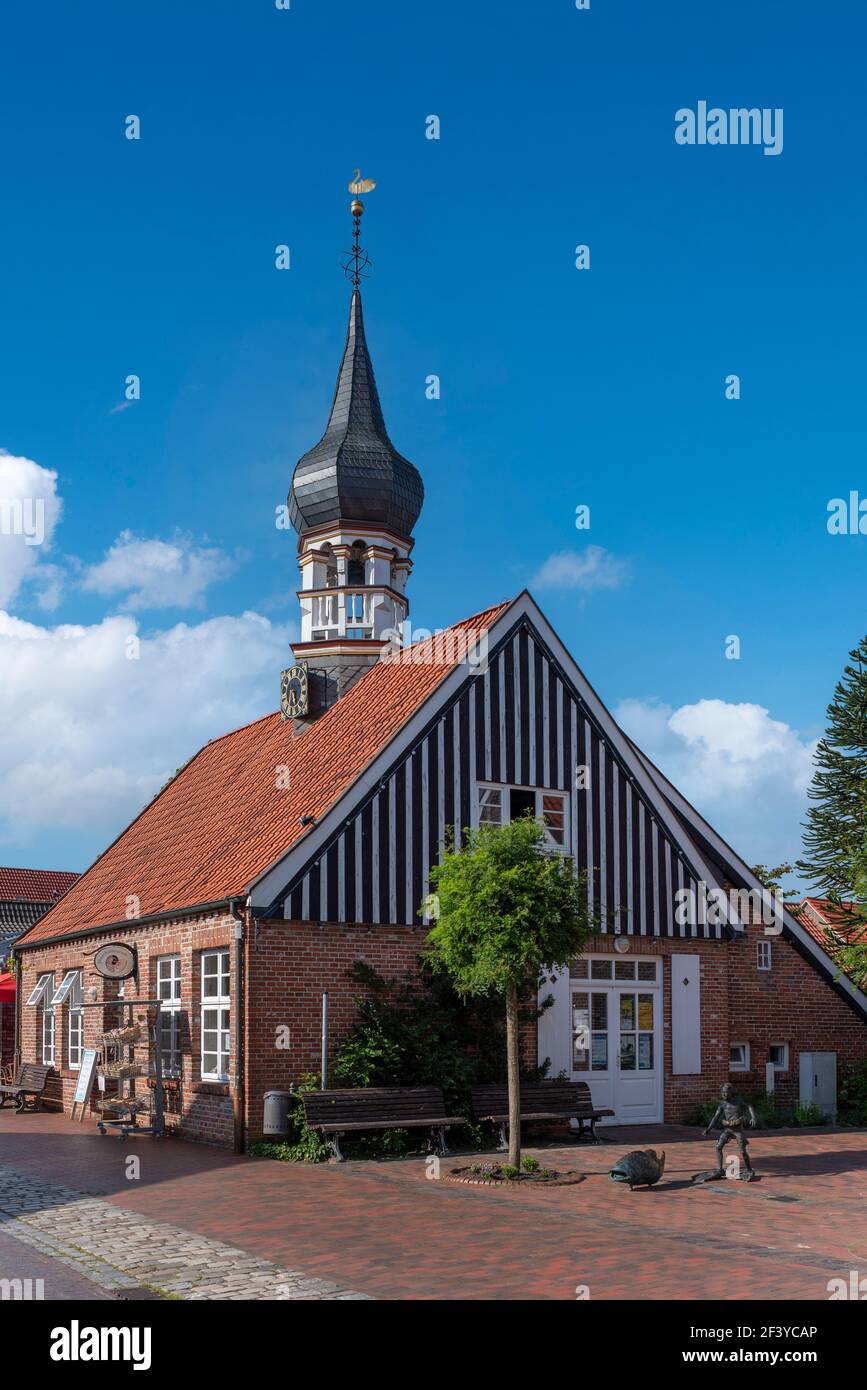 Former town hall today Künstlerhaus, Hooksiel, Lower Saxony, Germany, Europe Stock Photo