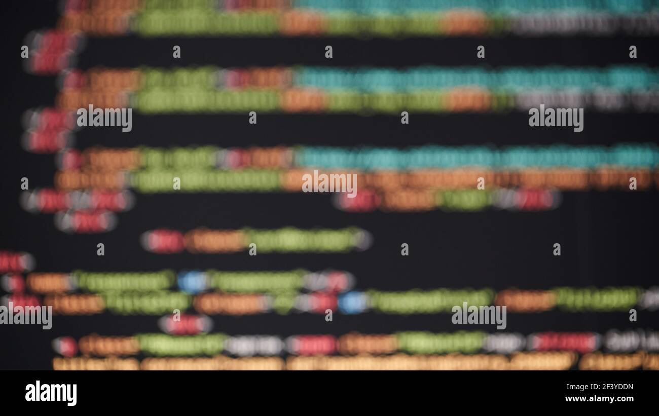 Programming code abstract background of software developer. Stock Photo