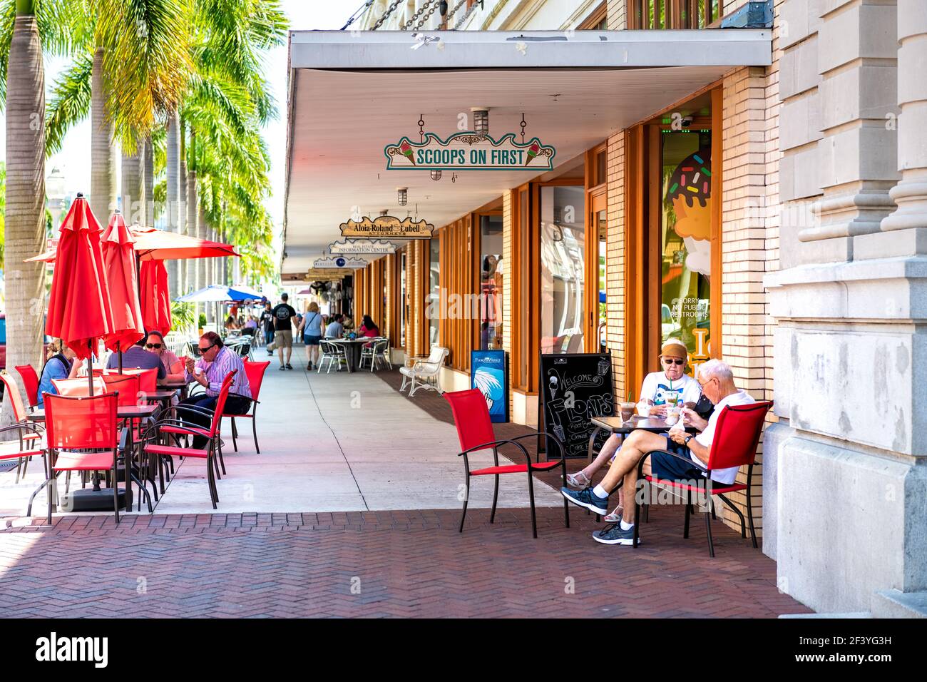 Fort Myers, USA April 29, 2018 Florida gulf of mexico city with