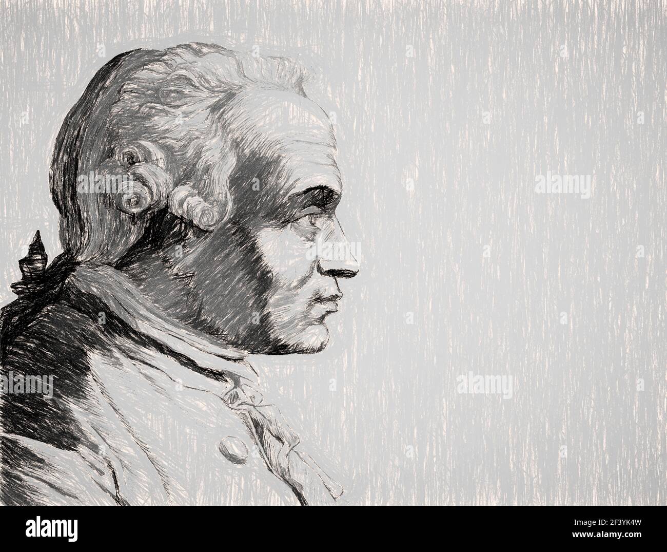Immanuel Kant, 1724 - 1804, German philosopher of the Enlightenment ...