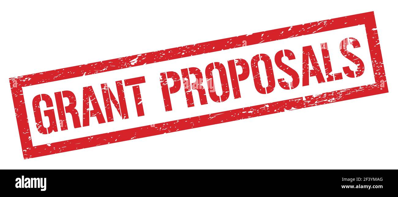 GRANT PROPOSALS red grungy rectangle stamp sign Stock Photo - Alamy