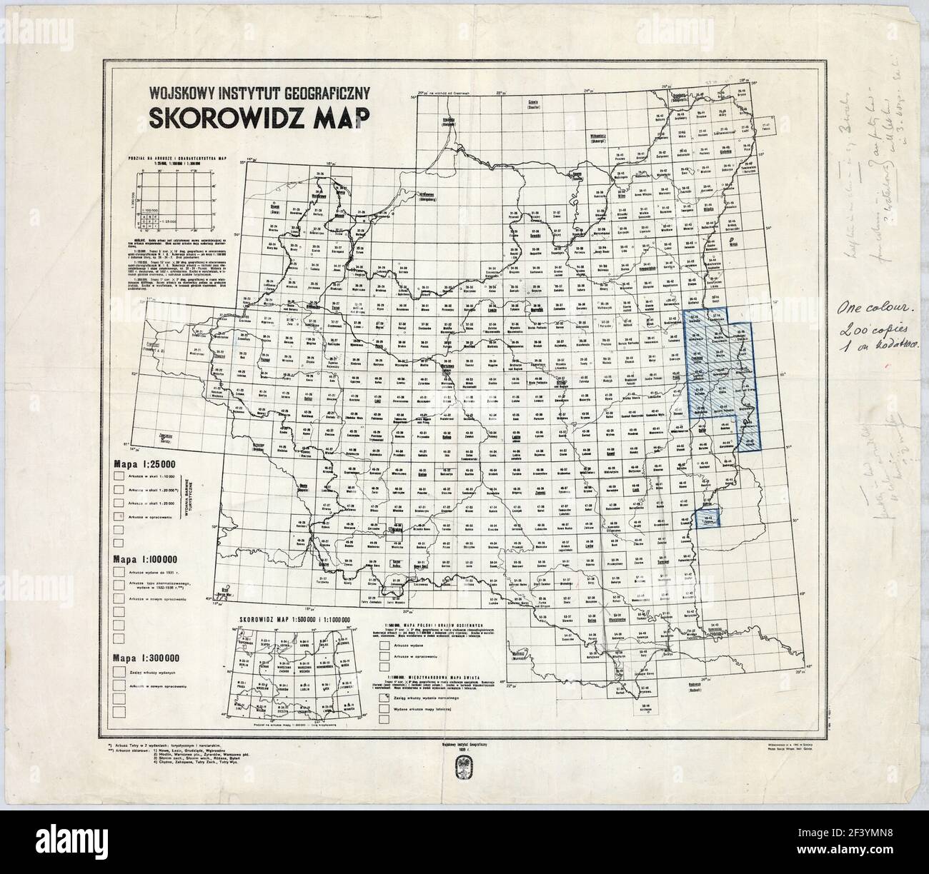 SKOROWIDZ MAP 1941 Stock Photo